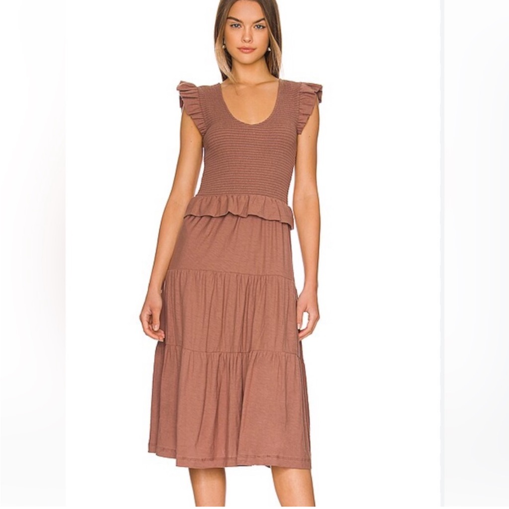 Women's Nation Ltd Fabienne Fused Ruffle Dress In Mojave